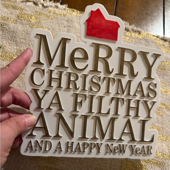 Home alone holiday Christmas decor plaque sign stand ornament door - Picture 2 of 4